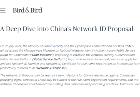 A Deep Dive into China's Network ID Proposal