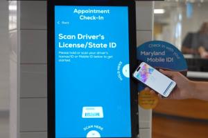 Maryland Motor Vehicle Administration integrates Mobile ID technology with the self check-in kiosks at all branches
